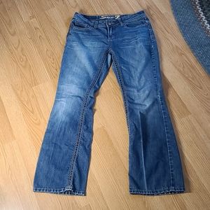 Seven 7 embroidery blue jeans